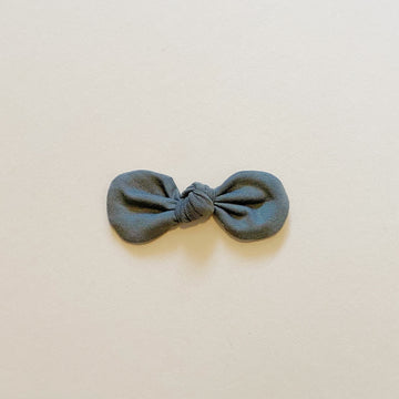 Knotted Bow Clip, Eucalyptus