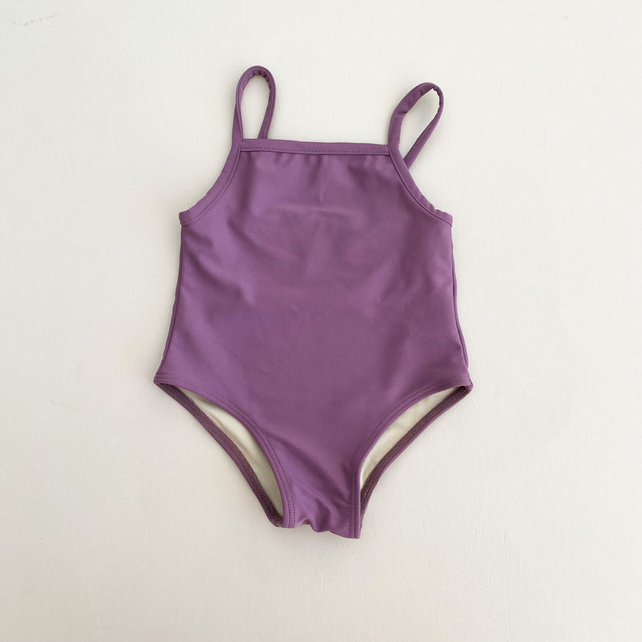 Strappy One Piece Swimsuit, Grape
