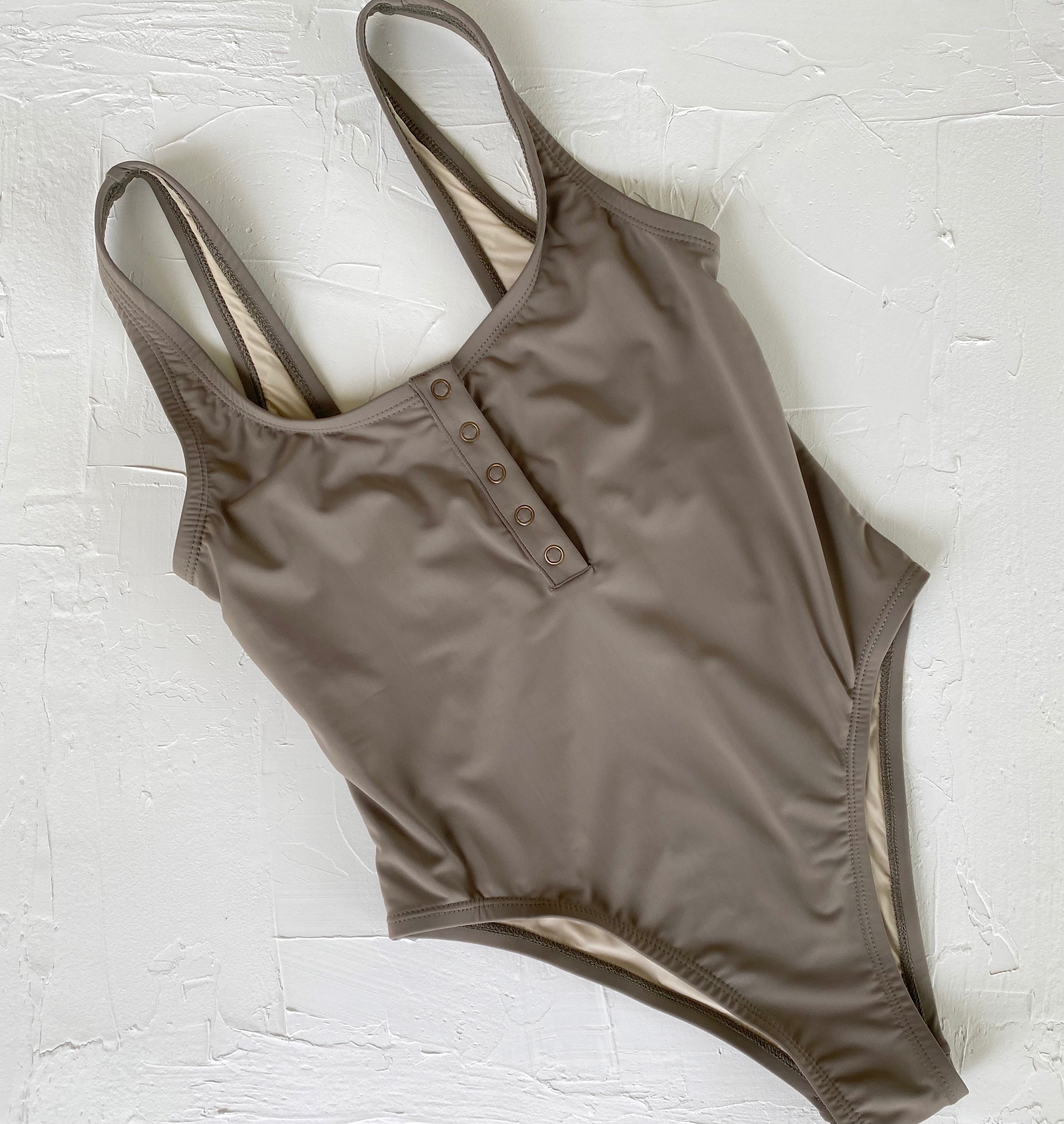 Women's Snap One Piece Swimsuit, Beachrock Petite/Short (FINAL