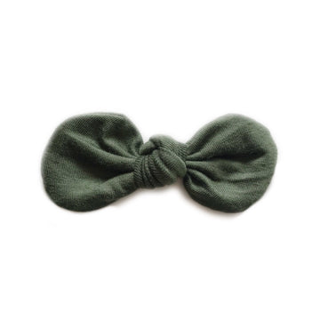 Knotted Bow Clip, Forest