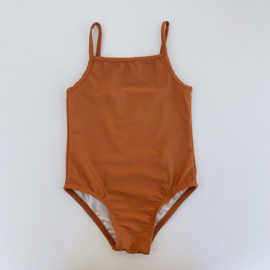 SAMPLE: Strappy One Piece Swimsuit, Bronze (FINAL SALE)