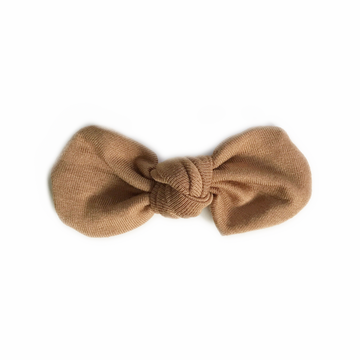 Knotted Bow Clip, Tobacco