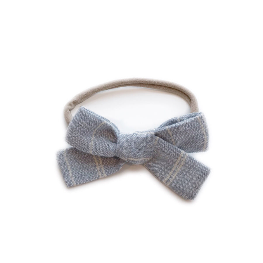 The Everyday Bow, Linen Chambray Stripe