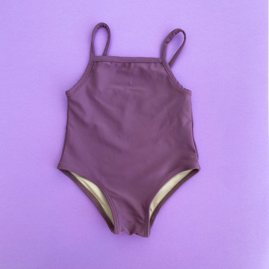 Strappy One Piece Swimsuit, Grape