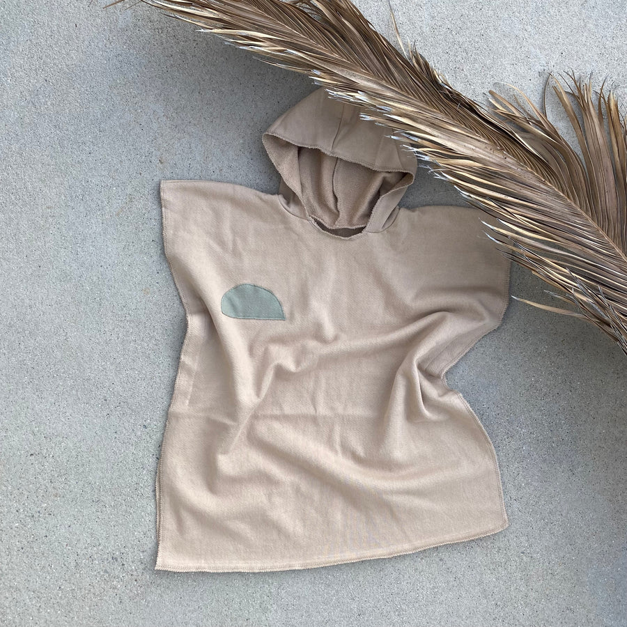 Organic Hooded Cover Up, Beige